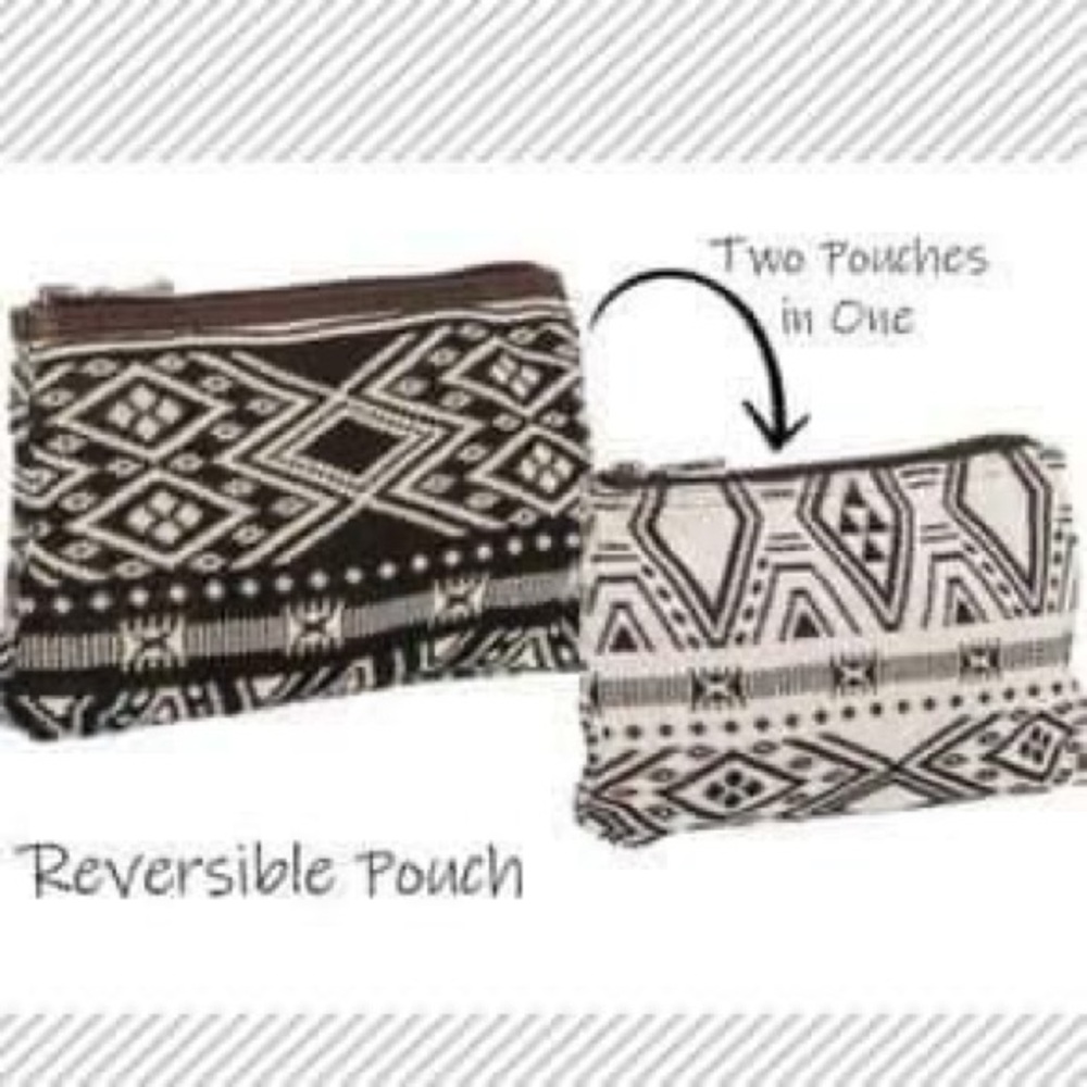 NWT Thirty-One Rio Weave Reversible Pouch